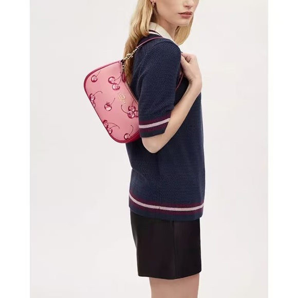 COACH Teri Shoulder Bag With Cherry Print CR290 - Picture 3 of 5